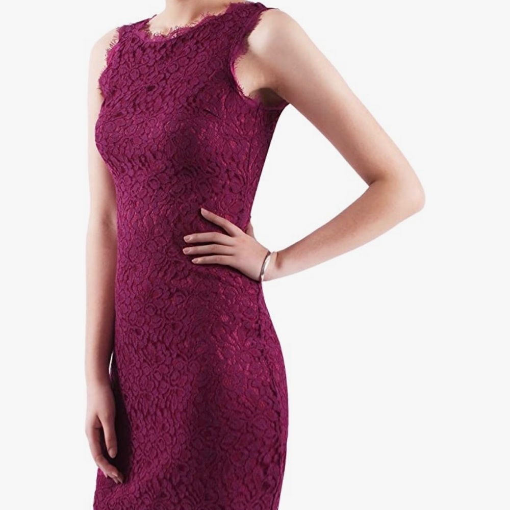 Alisa Pan Sleeveless Lace Dress